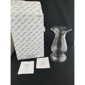 Princess House Heritage 632 Vase Pillar Candle Holder Crystal Glass 9 inch tall